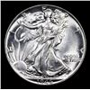 Image 2 : 1946-p Walking Liberty Half Dollar 50c Grades Choice+ Unc