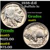 Image 1 : 1938-d/d Buffalo Nickel 5c Grades GEM Unc