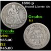 Image 1 : 1886-p Seated Liberty Dime 10c Grades f+