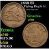 Image 1 : 1858 Sl Flying Eagle Cent 1c Grades vf++