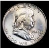 Image 2 : 1948-p Franklin Half Dollar 50c Grades Choice Unc FBL