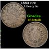 1883 n/c Liberty Nickel 5c Grades xf details