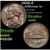 1950-d Jefferson Nickel 5c Grades GEM Unc