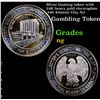 Silver Gaming token with 24K heavy gold electroplate $40 Atlantic City, NJ Grades