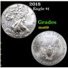 2018 Silver Eagle Dollar $1 Grades ms69