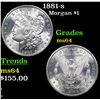 Image 1 : 1881-s Morgan Dollar $1 Grades Choice Unc