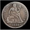 Image 2 : 1886-p Seated Liberty Dime 10c Grades f+