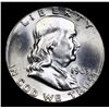 Image 2 : 1963-p Franklin Half Dollar 50c Grades Choice Unc