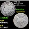 Image 1 : 1878-cc Morgan Dollar $1 Grades vg details