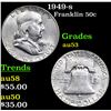 Image 1 : 1949-s Franklin Half Dollar 50c Grades Select AU