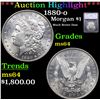 ***Auction Highlight*** 1880-o Morgan Dollar $1 Graded ms64 By SEGS (fc)