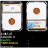 1915-d Lincoln Cent 1c Graded vf20 details By PCI