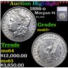 ***Auction Highlight*** 1886-o Morgan Dollar $1 Graded ms63+ By SEGS (fc)