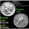 1921-p Peace Dollar $1 Grades Select AU