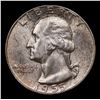 Image 2 : 1955-p Washington Quarter 25c Grades GEM Unc
