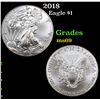 2018 Silver Eagle Dollar $1 Grades ms69