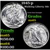 1945-p Walking Liberty Half Dollar 50c Grades GEM Unc