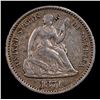 Image 2 : 1871-p Seated Liberty Half Dime 1/2 10c Grades xf details