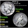 Image 1 : 1921-p Peace Dollar $1 Grades vf++