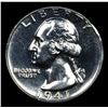 Image 2 : Proof 1941 Washington Quarter 25c Grades GEM+ Proof