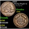 Image 1 : 1857 Flying Eagle Cent 1c Grades vf++