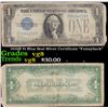 1928B $1 Blue Seal Silver Certificate "Funnyback" Grades vg, very good