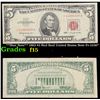 Image 1 : **Star Note** 1963 $5 Red Seal United States Note Fr-1536* Grades f+