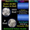 ***Auction Highlight*** AU/BU Slider Chemical Bank Shotgun Peace $1 Roll 1923 & P Ends Virtually UNC