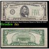 Image 1 : 1934A $5 Green Seal Federal Reserve Note Fr-1651 Grades f+