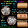 Image 1 : ***Auction Highlight*** Solid Uncirculated Peace silver dollar roll 1925 & P Ends, 20 coins (fc)