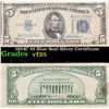 1934C $5 Blue Seal Silver Certificate Grades vf+