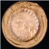 Image 3 : Mixed small cents 1c orig shotgun roll, 1919-s Wheat Cent, 1883 Indian Cent other end, Brinks Wrappe