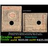 Massachusetts Colonial Currency May 5th, 1780 20 Dollars $8 Fr-MA284 Printed By Hall & Sellers Grade