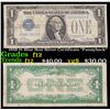 1928 $1 Blue Seal Silver Certificate "Funnyback" Grades f, fine