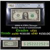 Image 1 : PCGS 2009 $1 FRN Chicago Radar Serial # G25222252H Graded vf25 By PCGS