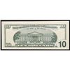 Image 3 : **Star Note** 1999 $10 Green Seal Federal Reserve Note Grades Choice AU/BU Slider