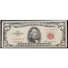 Image 2 : **Star Note** 1963 $5 Red Seal United States Note Fr-1536* Grades vf+