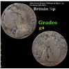 1694 Great Britain William & Mary 1/2p Farthing KM-466.2 Grades g, good