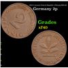 1950-G German Federal Republic 2 Pfennig KM-106 Grades xf