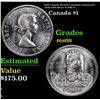1958 Canada British Columbia Centennial 1858-1958 Silver $1 KM-55 Grades GEM+ Unc