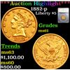 Image 1 : ***Auction Highlight*** 1882-p Gold Liberty Half Eagle $5 Graded ms61 By SEGS (fc)