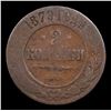 Image 2 : 1879 Russia 2 Kopeks Y-10.2 Grades g, good