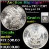 Image 1 : ***Auction Highlight*** 1881-o Morgan Dollar $1 Graded ms66+ By SEGS (fc)