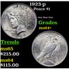 Image 1 : 1923-p Peace Dollar $1 Grades Choice+ Unc