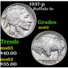Image 1 : 1937-p Buffalo Nickel 5c Grades Select Unc