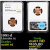 Image 1 : NGC 1981-d Lincoln Cent 1c Graded ms66 rd By NGC