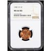 Image 2 : NGC 1981-d Lincoln Cent 1c Graded ms66 rd By NGC