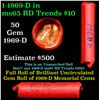 Image 1 : Shotgun Lincoln 1c roll, 1969-d 50 pcs Brandt Wrapper