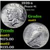 Image 1 : 1926-s Peace Dollar $1 Grades Select Unc