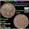 Image 1 : ***Auction Highlight*** 1797 Reverse Of '97 Stems Draped Bust Large Cent 1c Graded Select AU BY USCG